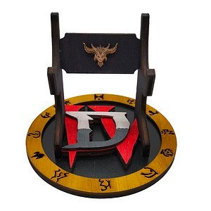 Soporte para mandos de consola o móvil inspirado en Diablo IV