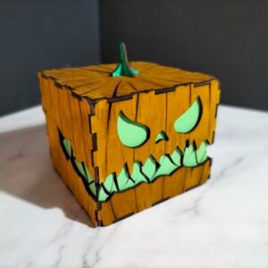 Caja calabaza para caramelos de Halloween