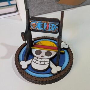Soporte para mandos de consola o móvil inspirado en OnePiece