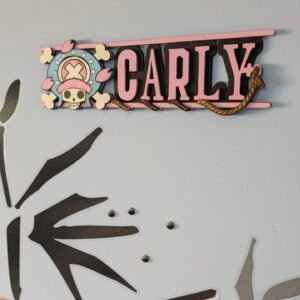 Letrero personalizado con tu nombre inspirado en OnePiece